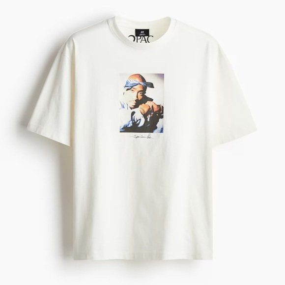 Loose Fit Tupac Graphic Tee - Picture 1 of 4